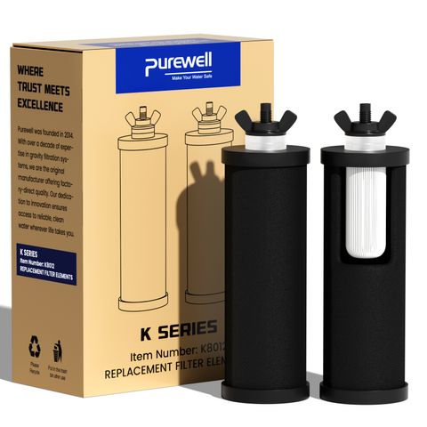Purewell - K Series - Replacement Black Carbon Water Filter Elements - 2 pcs / 4 pcs / 6 pcs / 8 pcs