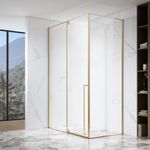 FUSA Shower Rectangular Pivot Swing Shower Door with 8mm Glass VK-P731