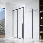 FUSA Shower Rectangular Sliding Door with Fixed Glass & 8mm Tempered Glass VE-S731