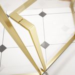 Fusa Wholesale Pentangle Shower Enclosure Stainless Steel & Brushed Gold Finish