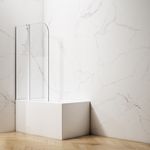 Bathtub Screen with Rounded Tempered Glass