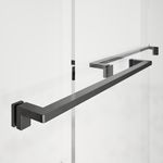 Fusa Double bypass sliding glass shower doors with 8mm tempered glass, stainless steel frame
