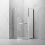 FUSA Shower Corner Pentagon Pivot Swing Shower Door VL-P331