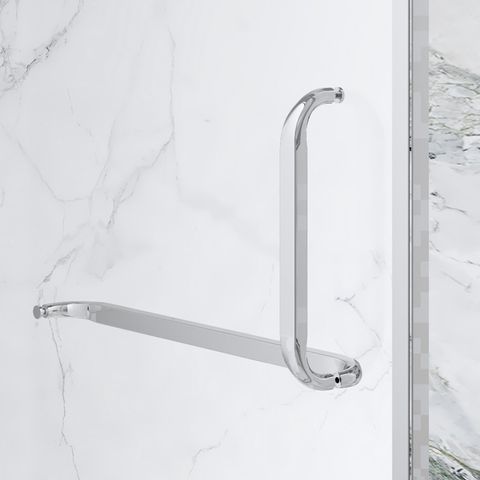 RVS Rechthoekige Scharnier Swing Gehard Glas Douchecabine PVD Coating