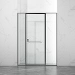 FUSA Shower Pivot Swing Shower Door with 8mm Glass in Alcove Style VM-P131