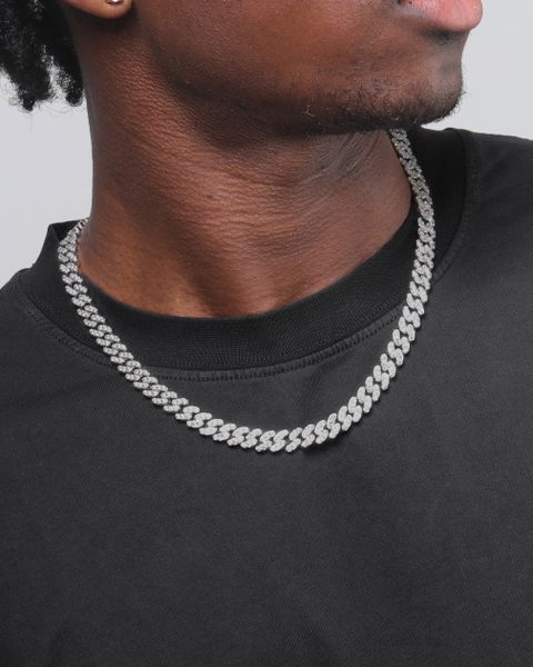 CUBAN LINK CHAIN - 9MM WHITE GOLD