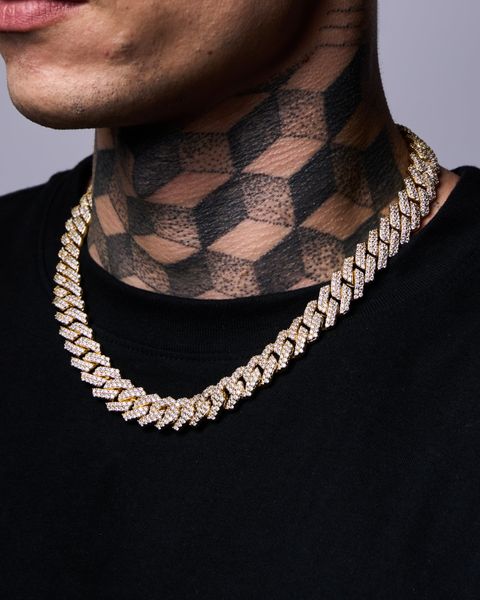 PRONG CUBAN LINK CHAIN - 13MM GOLD