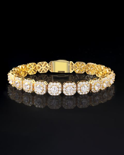 MICRO CLUSTERED TENNIS BRACELET - 9MM GOLD