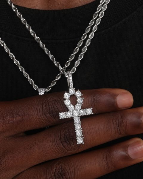 ANKH PIECE PENDANT - WHITE GOLD