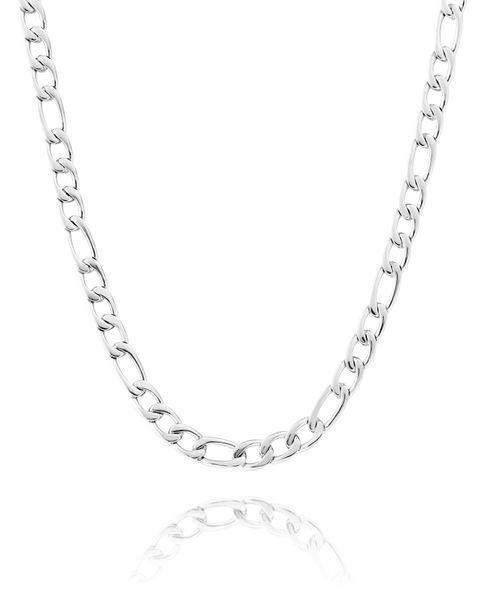 CLEAN FIGARO CHAIN - 5MM WHITE GOLD