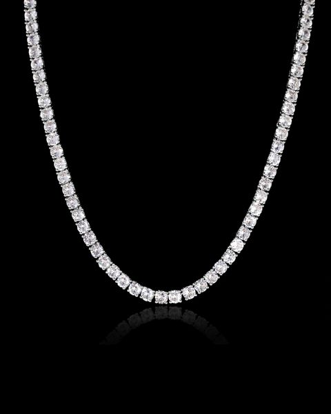 ICED BLING TENNIS CHAIN - 5MM WHITE GOLD