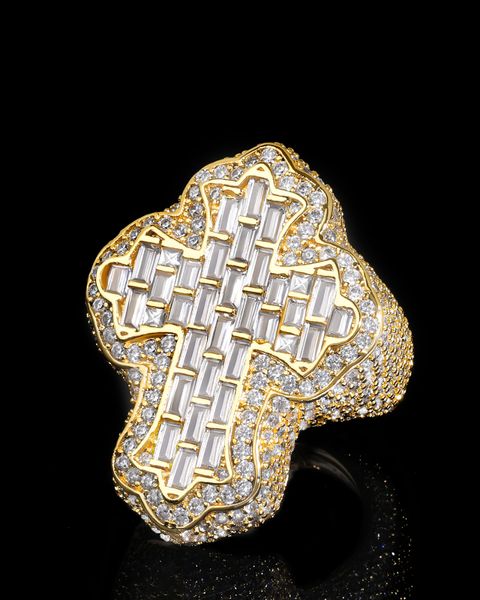 FLEUR CROSS RING - 18K GOLD