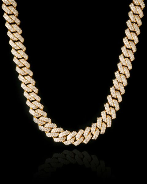 PRONG CUBAN LINK CHAIN - 13MM GOLD