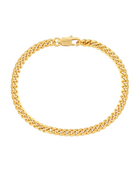 CLEAN CUBAN LINK BRACELET - 4MM 18K GOLD