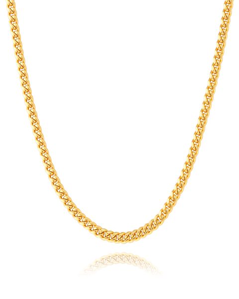 CLEAN CUBAN LINK CHAIN - 4MM 18K GOLD