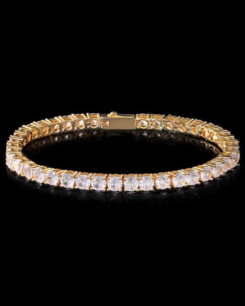 ICED BLING TENNIS BRACELET - 4MM GOLD