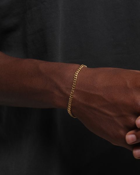 CLEAN CUBAN LINK BRACELET - 4MM 18K GOLD