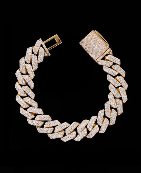 PRONG CUBAN LINK BRACELET - 13MM GOLD