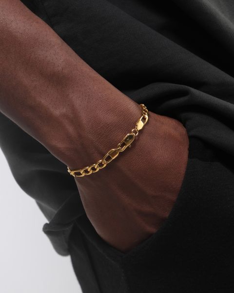 CLEAN FIGARO BRACELET - 5MM 18K GOLD