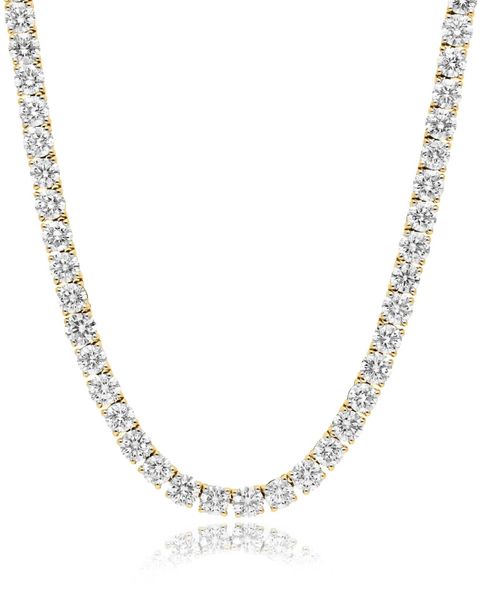 S925 MOISSANITE TENNIS CHAIN- 5MM GOLD