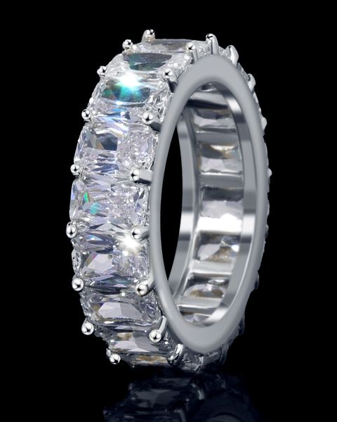 ICED BAGUETTE RING - WHITE GOLD