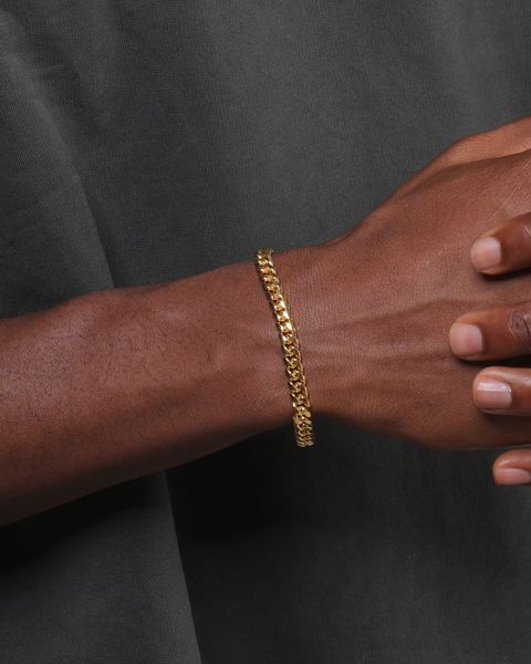 CLEAN CUBAN LINK BRACELET - 6MM 18K GOLD