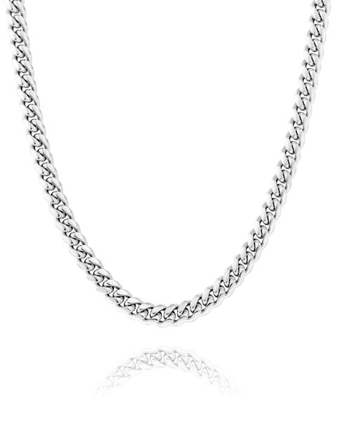 CLEAN CUBAN LINK CHAIN - 6MM WHITE GOLD