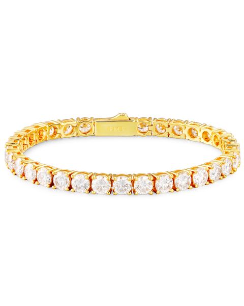 S925 MOISSANITE TENNIS BRACELET- 5MM GOLD