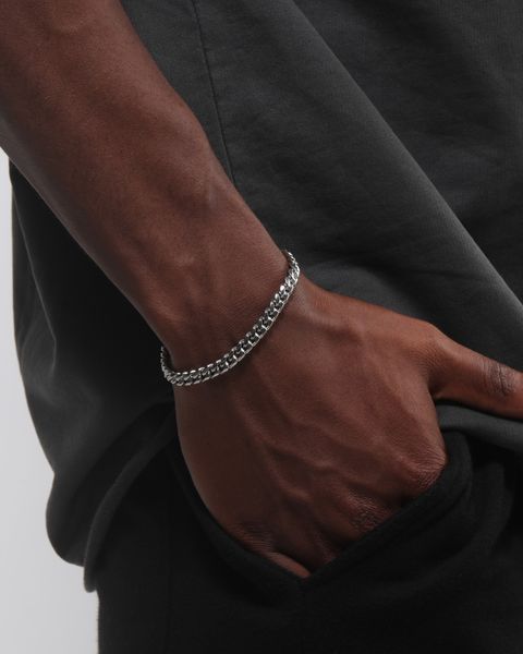 CLEAN CUBAN LINK BRACELET - 6MM WHITE GOLD