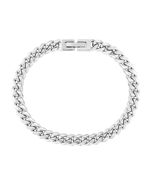 CLEAN CUBAN LINK BRACELET - 6MM WHITE GOLD