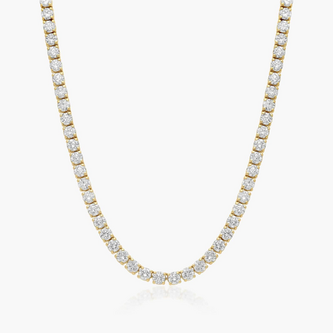 14K Gold Lab-Grown Diamond Tennis Necklace