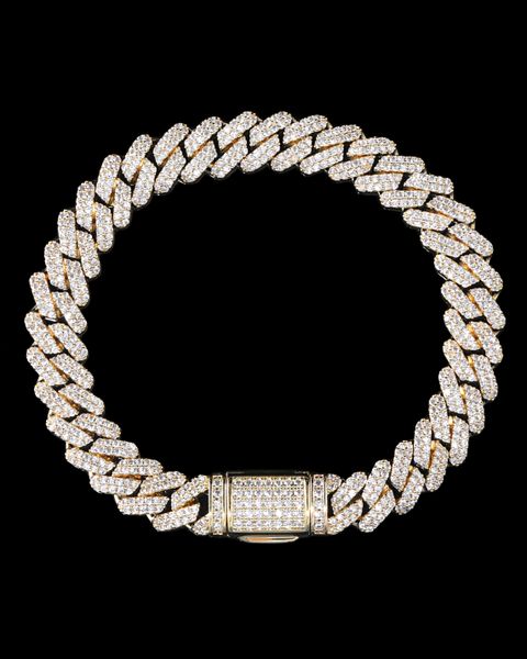 PRONG CUBAN BRACELET - 8MM GOLD