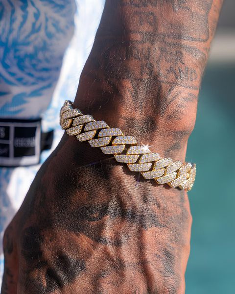 PRONG CUBAN LINK BRACELET - 13MM GOLD