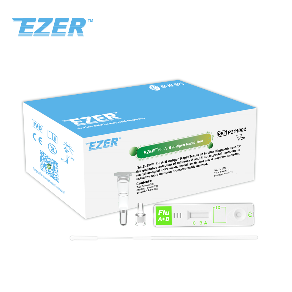 Test rapide d’antigène A/B de la grippe EZER™-Antigène A&amp;B de la grippe