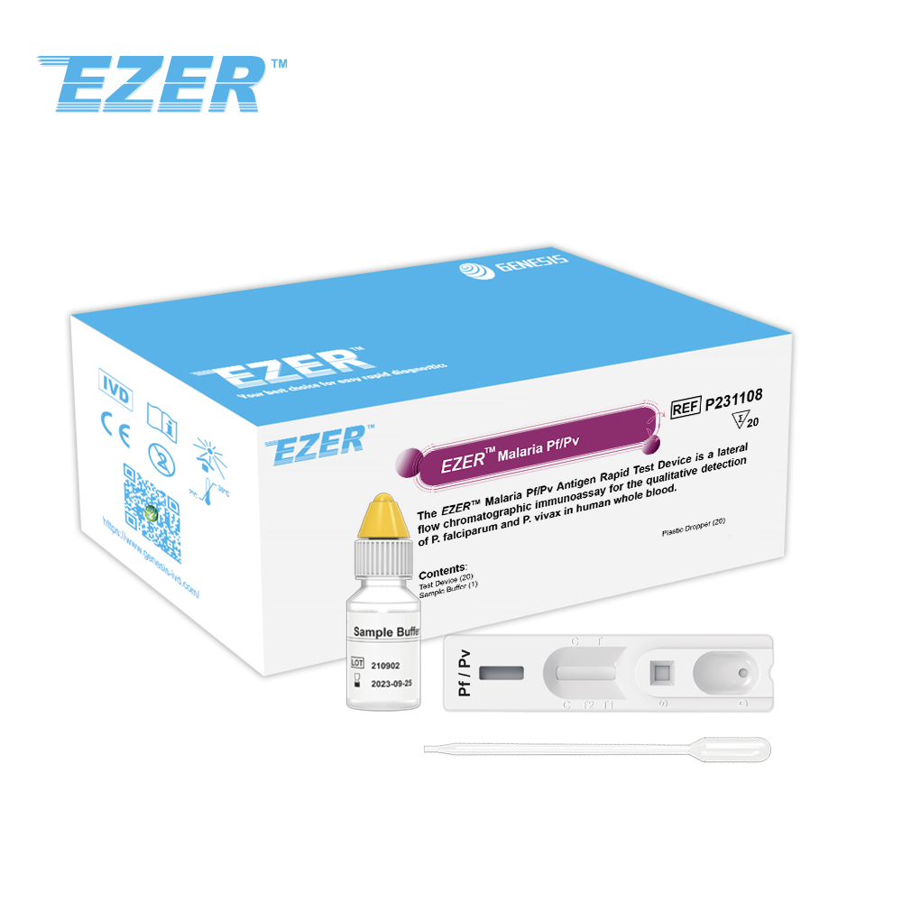 Dispositivo de teste rápido de antígeno de malária Pf/Pv EZER™