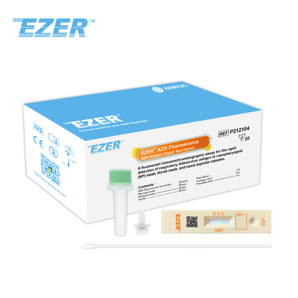 Test rapide d’antigène d’adénovirus ADV par fluorescence EZER™ ADV