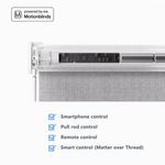 Eve Motionblinds motor inside blackout roller shades with smart control features
