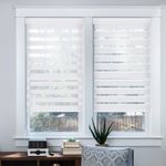 Persilux White Dual-Layer Zebra Blackout Blinds