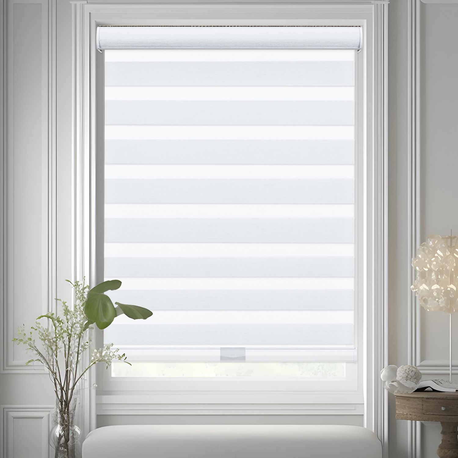 Persilux Cordless Zebra Blinds With Jacquard Pattern