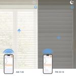 Motorized Sheer Window Shades with Daytime and night Privacy comparation