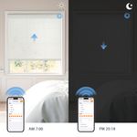 Persilux motorized linen roller shades with smart app control and scheduling