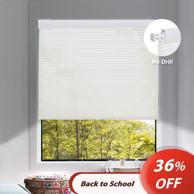 No Drill No Tools Bottom-Up Only Cellular Shades (1" cell )