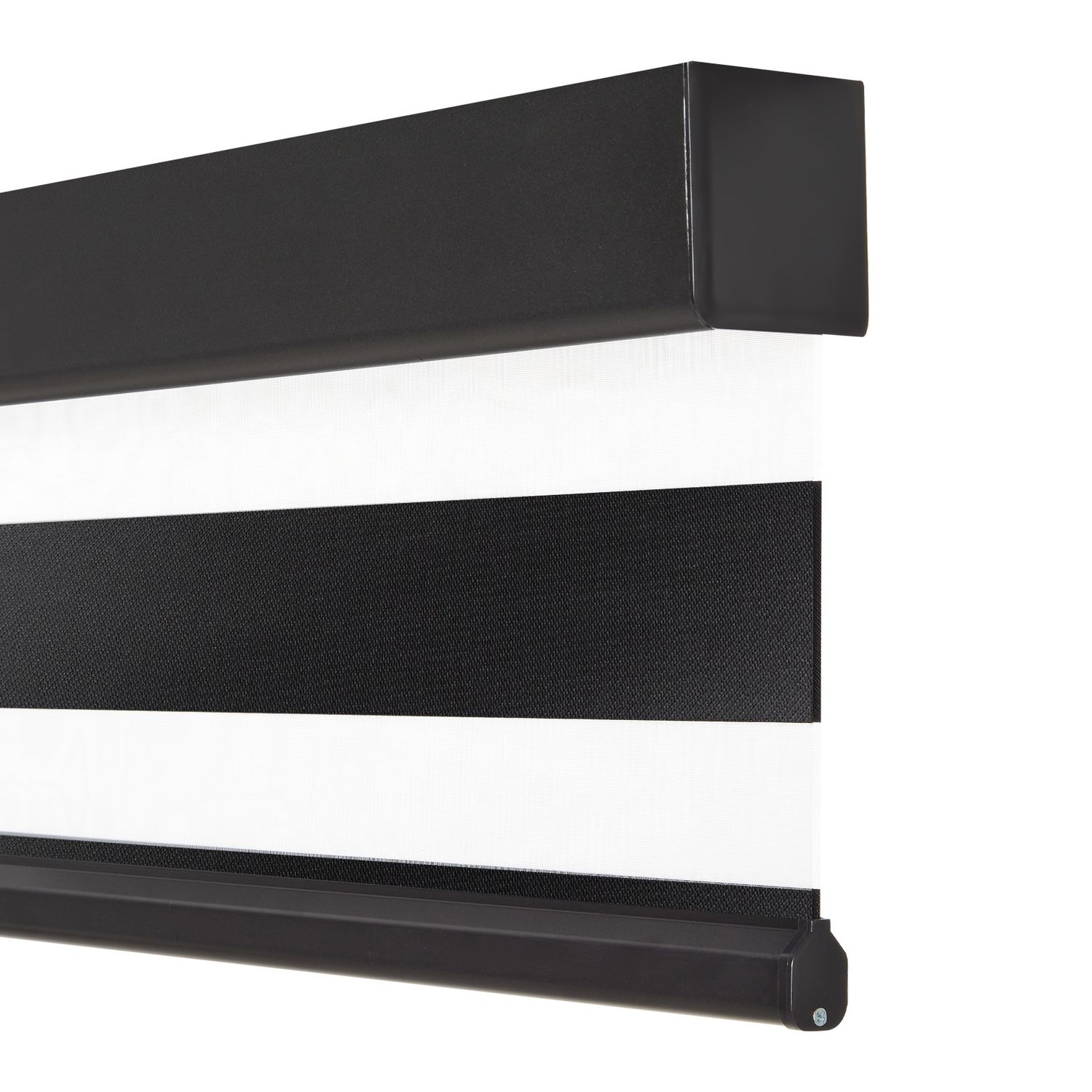 Persilux Black Dual-Layer Zebra Blackout Blinds