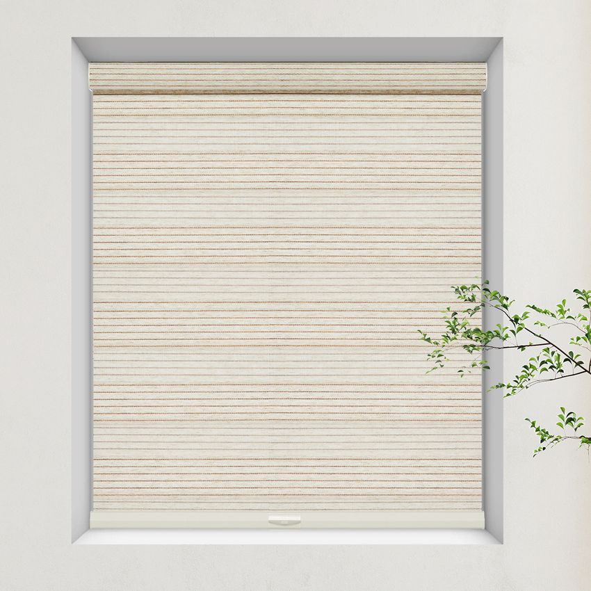 Custom Natural Woven Zebra Blinds - Cordless Day Night Shades