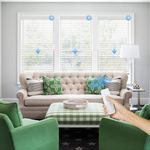 Persilux Custom Motorized Slub Shangri-La Sheer Shades with Remote Control