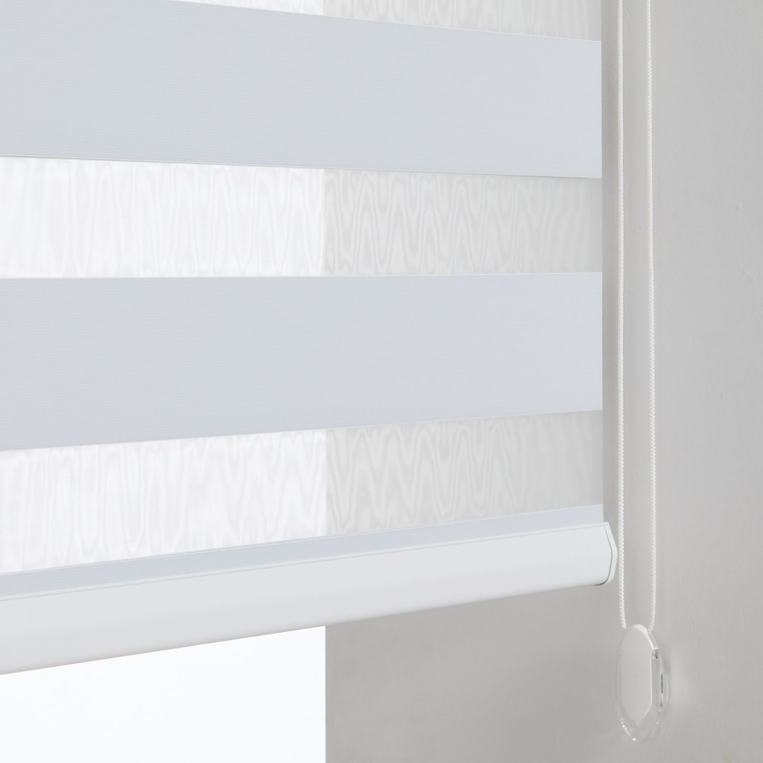 Persilux Dual-Layer Zebra Blackout Shades in white