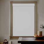 Persilux Bamboo Style Roller Blinds with Blackout fabric in white