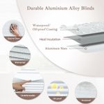 Persilux No Drill Mini Blinds with durable aluminium alloy material