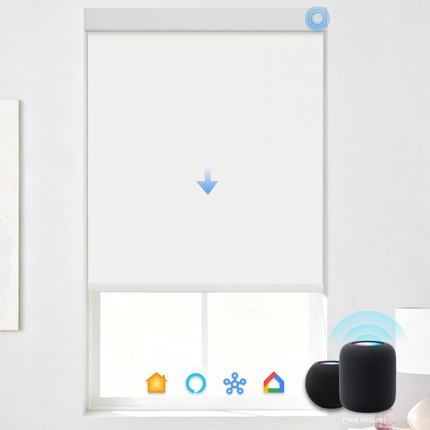 Motorized 1% Openness Basic Solar Shades | Custom Size - Persilux