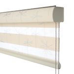 Persilux Beige Dual-Layer Zebra Blackout Shades 